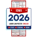PREORDER 2026 - Iowa State and Federal Labor Law Poster - Non-Laminated Paper
