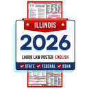 PREORDER 2026 - Illinois State and Federal Labor Law Poster - Non-Laminated Paper
