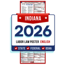 PREORDER 2026 - Indiana State and Federal Labor Law Poster - Non-Laminated Paper
