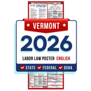PREORDER 2026 - Vermont State and Federal Labor Law Poster - Non-Laminated Paper