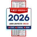 PREORDER 2026 - West Virginia State and Federal Labor Law Poster - Non-Laminated Paper