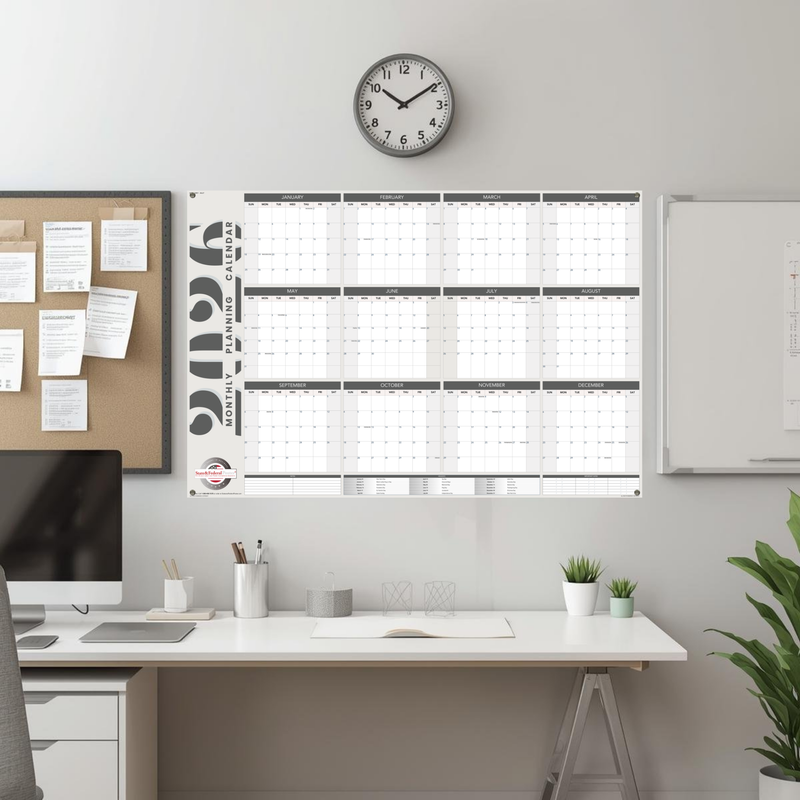 2026 Monthly Planning Calendar - Horizontal (Blue)