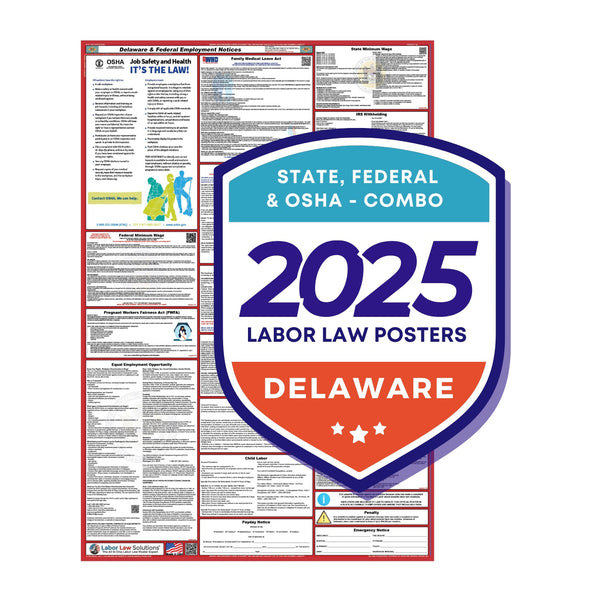 PREORDER - Delaware State and Federal Labor Law Poster 2025