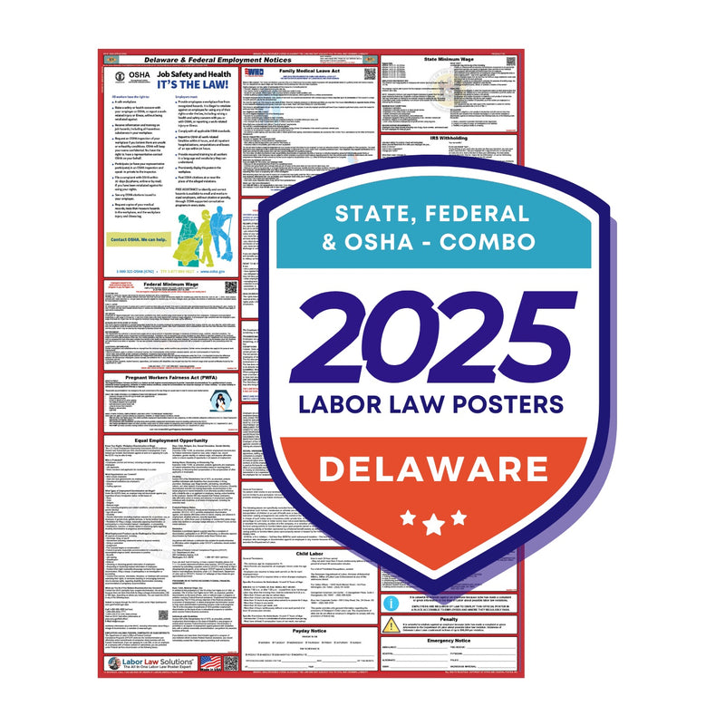 PREORDER - Delaware State and Federal Labor Law Poster 2025