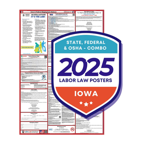 PREORDER - Iowa State and Federal Labor Law Poster 2025