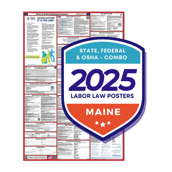 PREORDER - Maine State and Federal Labor Law Poster 2025