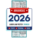 PREORDER 2026 - Arkansas State and Federal Labor Law Poster - Non-Laminated Paper