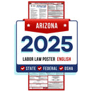 Arizona State and Federal Labor Law Poster 2025 - Non-Laminated Paper
