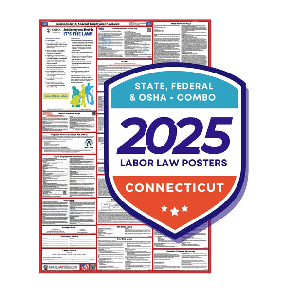 PREORDER - Connecticut State and Federal Labor Law Poster 2025