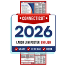 Connecticut State and Federal Labor Law Poster - Non-Laminated Paper 2026