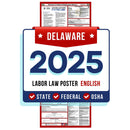 Delaware State and Federal Labor Law Poster 2025 - Non-Laminated Paper