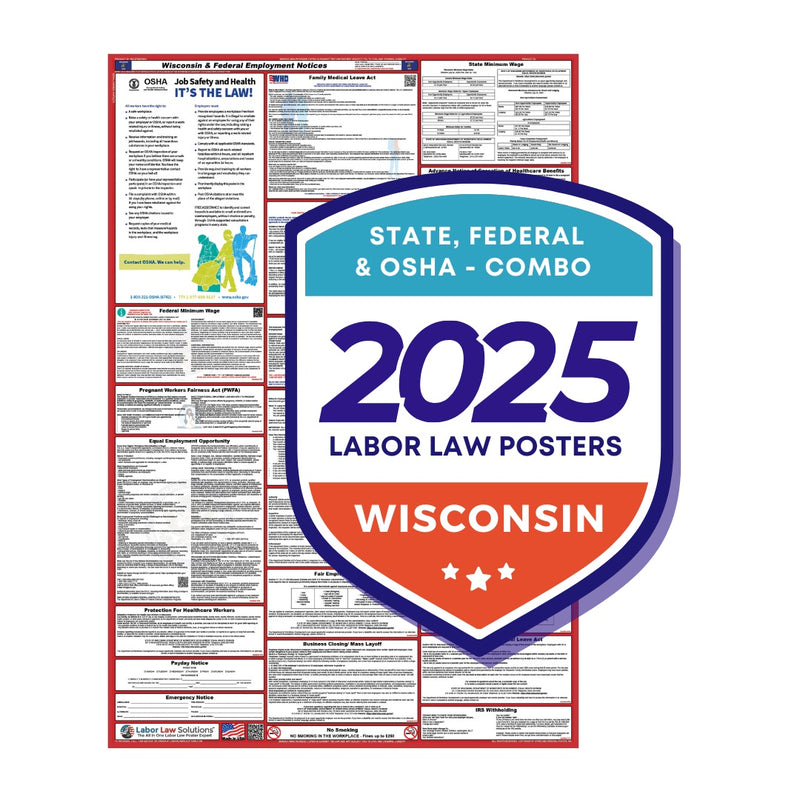 PREORDER - Wisconsin State and Federal Labor Law Poster 2025