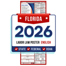 Florida State and Federal Labor Law Poster - Non-Laminated Paper 2026