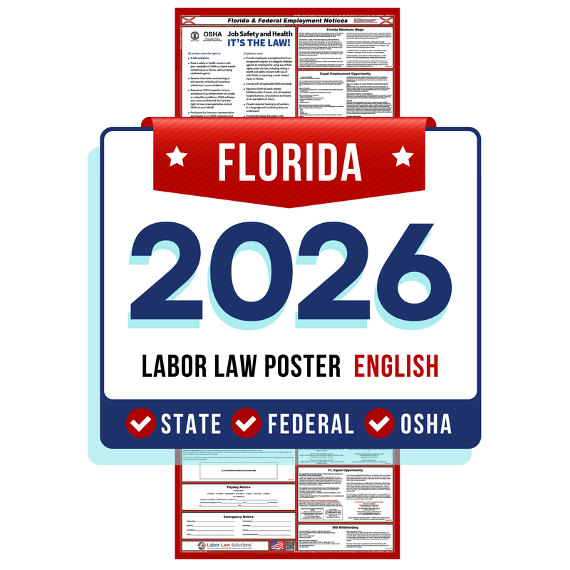 PREORDER 2026 Florida Digital State and Federal Labor Law Poster