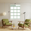 2026 Monthly Planning Calendar - Vertical (Green)