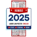Hawaii State and Federal Labor Law Poster 2025 - Non-Laminated Paper