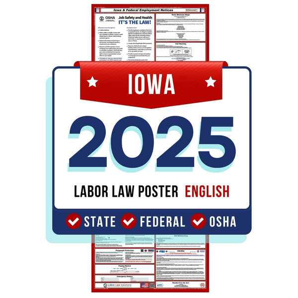 Iowa Digital State and Federal Labor Law Poster 2025