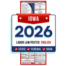 Iowa State and Federal Labor Law Poster - Non-Laminated Paper 2026