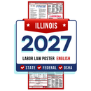 Preorder Illinois State and Federal Labor Law Poster - Non-Laminated Paper 2027
