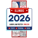 Illinois State and Federal Labor Law Poster - Non-Laminated Paper 2026