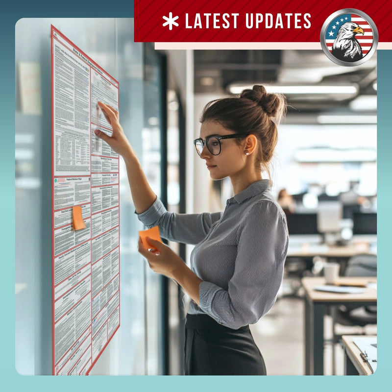 Indiana State and Federal Labor Law Poster 2025 - Non-Laminated Paper