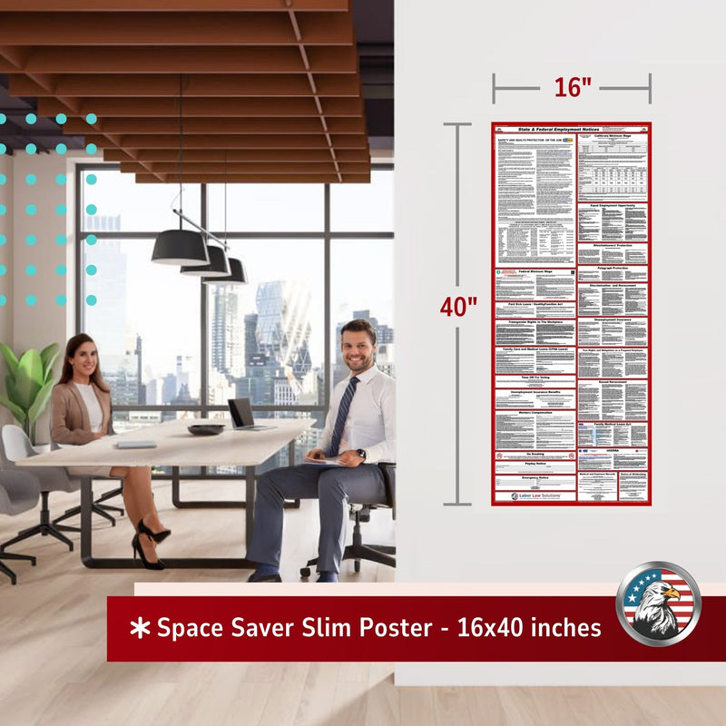 Wisconsin State and Federal Labor Law Poster 2025 - Non-Laminated Paper