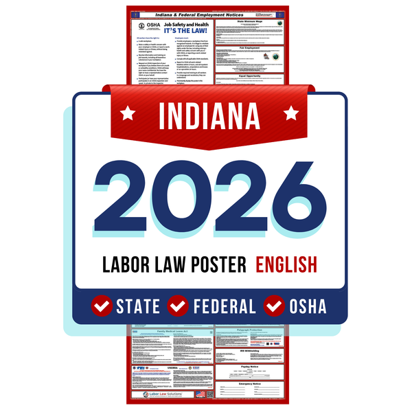 PREORDER 2026 Indiana Digital State and Federal Labor Law Poster