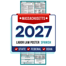 Preorder Massachusetts State and Federal Labor Law Poster - Non-Laminated Paper 2027