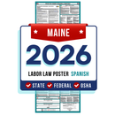 PREORDER 2026 - Maine State and Federal Labor Law Poster - Non-Laminated Paper