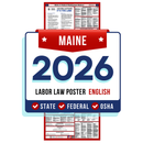 PREORDER 2026 - Maine State and Federal Labor Law Poster - Non-Laminated Paper
