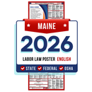 Maine State and Federal Labor Law Poster - Non-Laminated Paper 2026