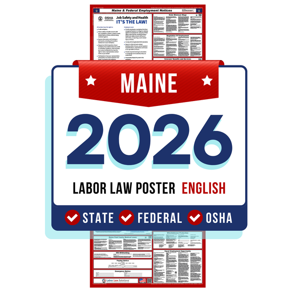 PREORDER 2026 Maine Digital State and Federal Labor Law Poster