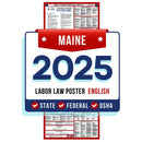 Maine State and Federal Labor Law Poster 2025 - Non-Laminated Paper