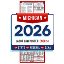 PREORDER 2026 - Michigan State and Federal Labor Law Poster - Non-Laminated Paper