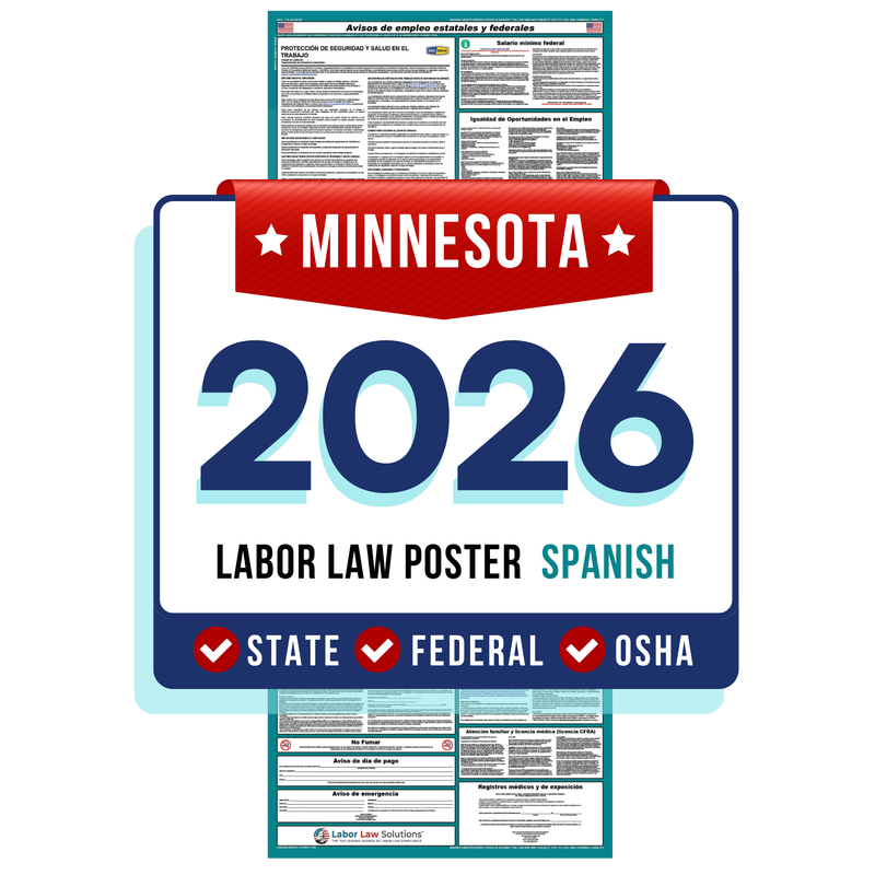PREORDER 2026 - Minnesota State and Federal Labor Law Poster - Non-Laminated Paper