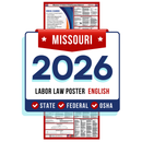 Missouri State and Federal Labor Law Poster - Non-Laminated Paper 2026