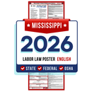 PREORDER 2026 - Mississippi State and Federal Labor Law Poster - Non-Laminated Paper