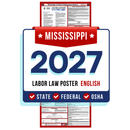 Preorder Mississippi State and Federal Labor Law Poster - Non-Laminated Paper 2027