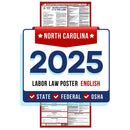 North Carolina State and Federal Labor Law Poster 2025 - Non-Laminated Paper