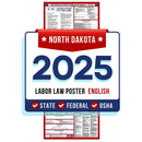 North Dakota State and Federal Labor Law Poster 2025 - Non-Laminated Paper