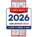 PREORDER 2026 - North Dakota State and Federal Labor Law Poster - Non-Laminated Paper