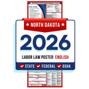 North Dakota State and Federal Labor Law Poster - Non-Laminated Paper 2026