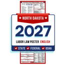 Preorder North Dakota State and Federal Labor Law Poster - Non-Laminated Paper 2027
