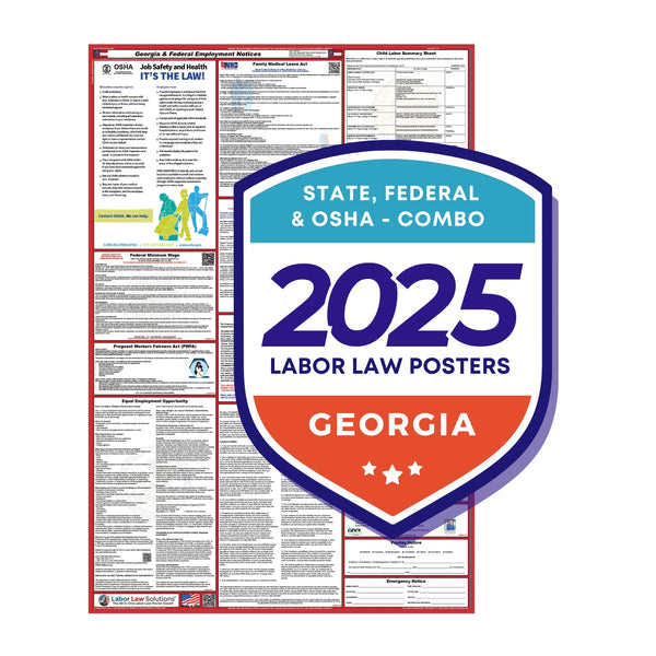 PREORDER - Georgia State and Federal Labor Law Poster 2025