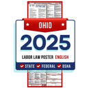 Ohio State and Federal Labor Law Poster 2025 - Non-Laminated Paper