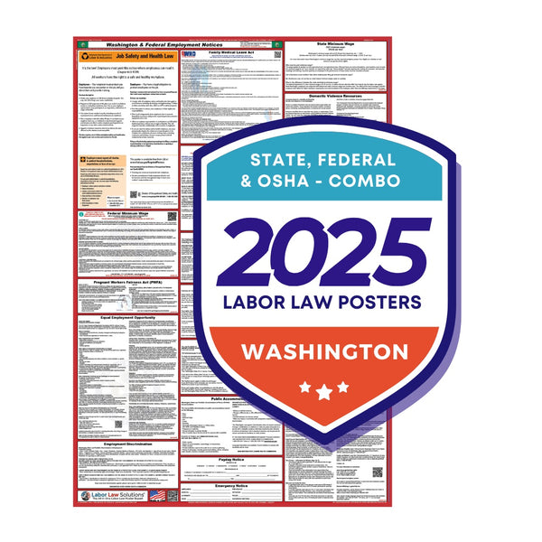 PREORDER - Washington State and Federal Labor Law Poster 2025