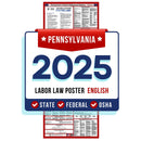 Pennsylvania State and Federal Labor Law Poster 2025 - Non-Laminated Paper
