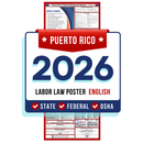 Puerto Rico State and Federal Labor Law Poster - Non-Laminated Paper 2026