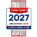 Preorder Rhode Island State and Federal Labor Law Poster - Non-Laminated Paper 2027