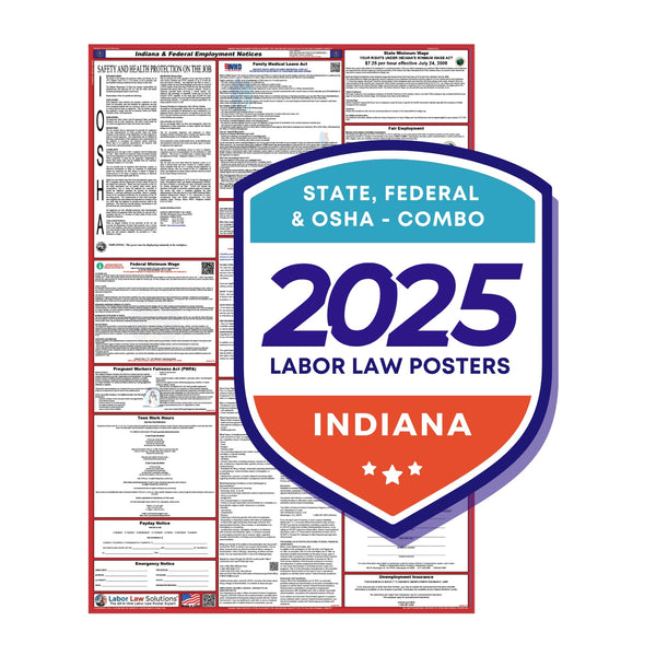 PREORDER - Indiana State and Federal Labor Law Poster 2025